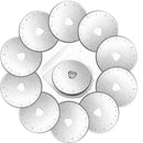 10Pcs 45Mm Rotary Cutter Refill Blades Patchwork Fabric Leather Craft Steel