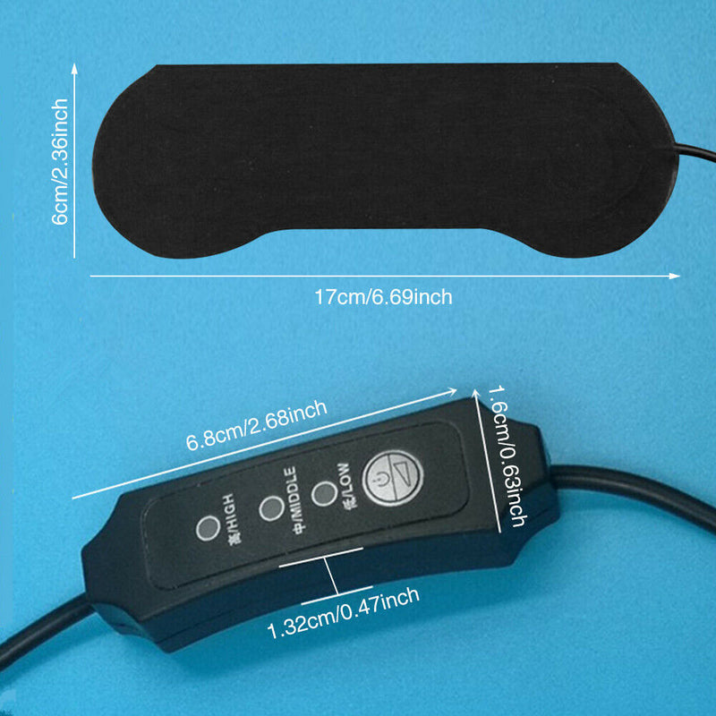 Travel Fatigue Relief Heated Eye Cover Warm Therapy USB Powered Dry Eyes 3 Gears