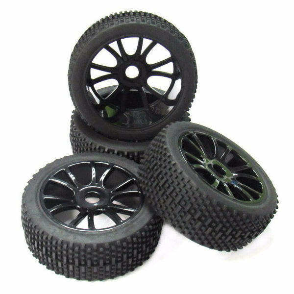 17mm Hub Wheel Rim & Tires Tyre for 1/8 Off-Road RC Car Buggy Durable