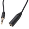 3.5mm Male to 3.5mm Female 4 Pole Adapter Converter Audio Cable Black X2B3