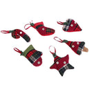 6pcs Mixed Christmas Ornaments Hanging Door Plate Pendant Christmas Tree