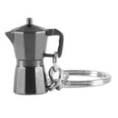 Metal Coffee Accessories Keychain Zinc Alloy Keyring Gift Moka pot