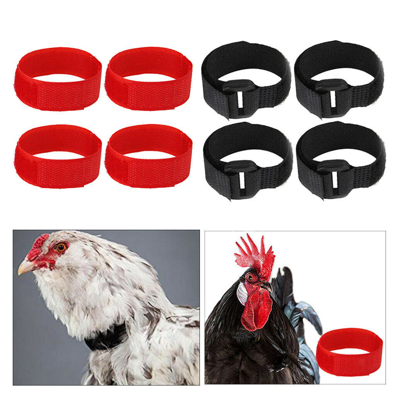 8pcs No Crow Collar for Roosters Chicken Belt Neckband Poultry Supplies