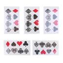 5Pcs/Set Peach Heart Poker Waterproof Temporary Sleeve Tattoo Glitter Tatt ES