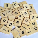 200x Wood Black Numbers Letters Tiles Blocks Cube Board for Kids Educational