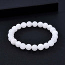 8mm Natural Selenite Handmade Mala Bracelet Spirituality Chakras Cuff Pray AU