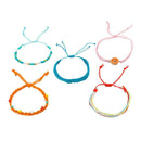 5pcs Colorful Weave Rope Bracelet Retro Sunflower Ethnic Bangles Jewelry