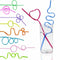 60pcs straws for a variety of beverages, parties, birthday parties, 10 diff X3J2