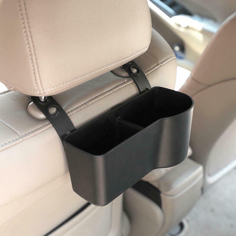 4x Black Plastic Universal Portable Car Seat Back Storage Box Organizer Ho AKJ