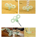 Outdoor 3 Holes Luminous Threaded Tent Peg Camping Cord Rope Fastener Nail