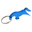 Aluminum Horse Simple Bottle Opener Key Ring Keychain Bag Pendent Blue