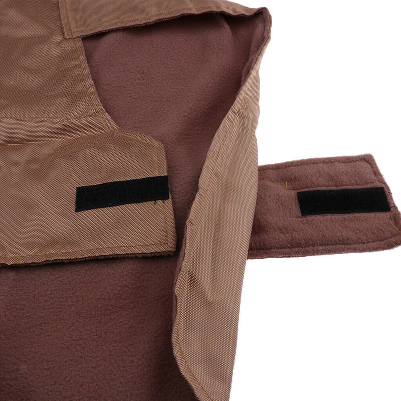 Pet Dog Waterproof Clothes with LED Luminous Strip Reflective Coat Coffee XL