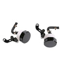 1pair Black Oil Cylinder Tank Fluid Cup Reservoir Brake Clutch for Motorbike