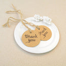 100pcs Kraft Paper Tags  Label Thank You Card Wedding Party
