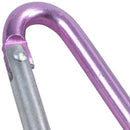 Pink aluminum alloy D-shape spring-loaded gate closure carabiner Z7N9