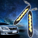 2pcs 12V Dual Color Car COB 10LED Light Waterproof Driving DRL Fog Lamps