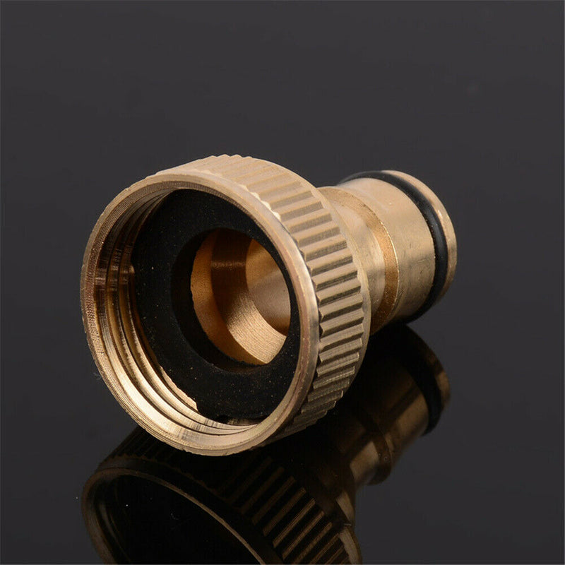 1/2" Brass Threaded Garden Water Pipe Tap Adapter Faucet Quick Connect Fittings