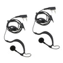 2PC Headphone for Two Way Radio Earhook Interphone Earphone for  UV5R+ UM