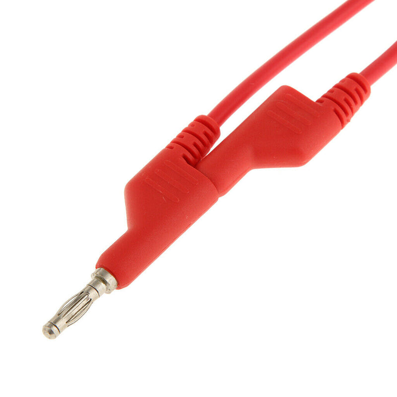 1m 25A Stackable Dual 4mm Banana Plug Multimeter Test Cable Lead Cord