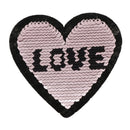 6pcs Fabric Heart Applique Sequin Sew Clothes Embroidery Patches DIY Decor