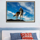 Wolf 5D Full Drill Round Diamond Painting Cross Stitch Embroidery Craft