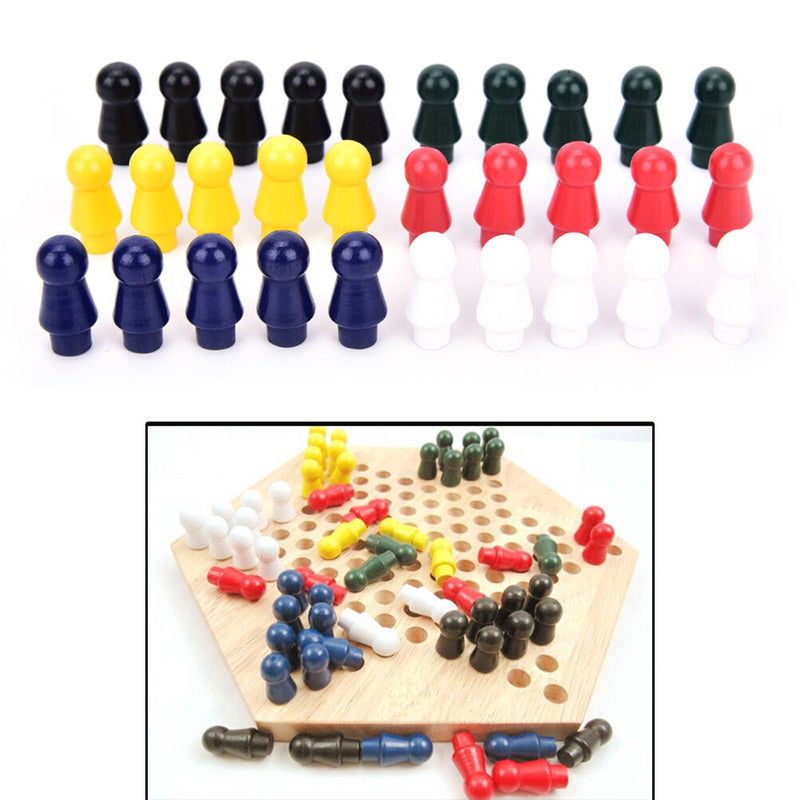 1 set chinese checkers 6 color of wooden checker replacement game parts newestME
