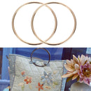 2Pcs Metal Bag Handles 1 Pair - 10cm - Bag Making Crafts Golden D-Ring