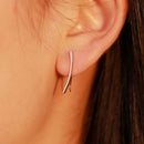 Creative Simple Earring For Women Exquisite Minimalist Line Bar Surface Cuf