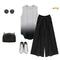 Spring Autumn Ladies Loose Streetwear Plus Size Elegant Femme Wide Leg Pant C2Y3