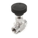 1/4" 915PSI Needle Valve Female Thread 304 Stainless Steel Flow Control Shut Off