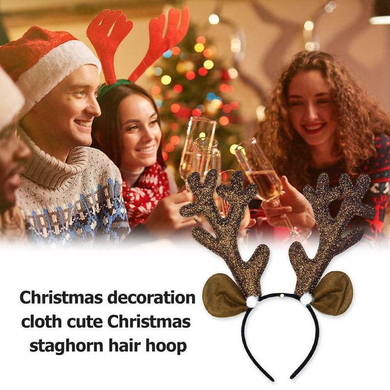 Christmas Reindeer Antlers Headband Hook for Adults Kid Gift Head Accessory
