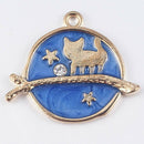 8PC Cute Moon/Star/Planet Enamel Pendant For DIY Earrings/Bracelet Craft Fashion