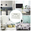 Double Wall UK Plug Socket 2 Gang 13A 3 USB Charger Plate Port Outlets R1U9