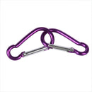 Aluminum Carabiner Camp Snap Hook Keychain Hiking - Purple x 6 X5T2