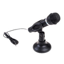 Black condenser sound microphone with stand for pc laptop  Z