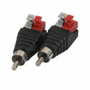 10PCS Speaker Wire Cable to Audio Male RCA Connector Adapter Jack Plug PiO`US