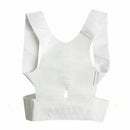 Adjustable Back Shoulder Support Brace Posture Corrector - White XL