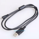 1M Black 8 Pin USB Data Cable Cord for Nikon Olympus Pentax Sony Panasonic Sanyo