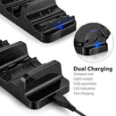 Dual USB Charging Dock Controller Charger+2 Rechargeable Batte X7O0 One S9Z S4L3