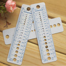 1 x Plastic Knitting Needle Size Gauge Ruler Weaving Tools- Inches/CM ES