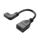 Mini Hdmi To Hdmi Cable Cablecreation 0 5Ft 90 Degree Right Angle Mini Hdmi U1J8
