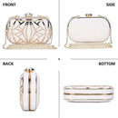 Women Evening Bags Exquisite Leather Handbag Metal Hollow Designer Wedding  M9F2