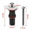 Toilet Seat Top Fix Screws Fixings 2 Pairs Universal Expanding Rubber Screw