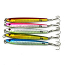 5pcs Metal Slice Lead Casting Jig Fishing Lures Spinning Baits Deep Bass Hook