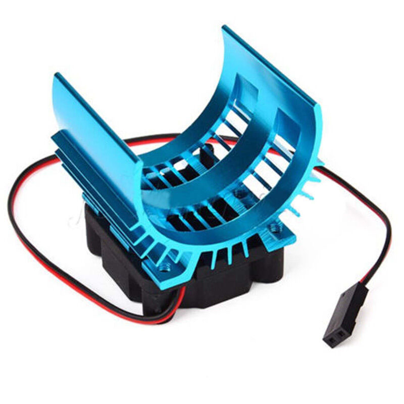 For 1/10 RC Car Aluminum Heat sink For 540 550 3650 Motor With 5V Cooling Fan