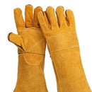 14 Inch Leather Welding Gloves Anti-Cut Temperature Resistant Fire-Proof Co X6R6