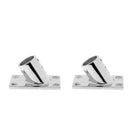 2x Hand Rail Fitting 60 Degree 1" Square Base - Marine 316 Stainless Steel