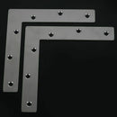 2pcs 150mmx150mm Flat L Shape Corner Brace Repair Plate Angle Bracket