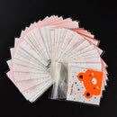 100X Rabbit pattern self-adhesive plastic bags for Handmade biscuits snack EW3C