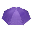 Anti-Rain Elastic Band Head Umbrella Hat Outdoor Sunscreen Tool(Purple)